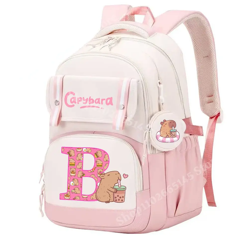 Capybara Print Backpack – Trendy Kids Design 8