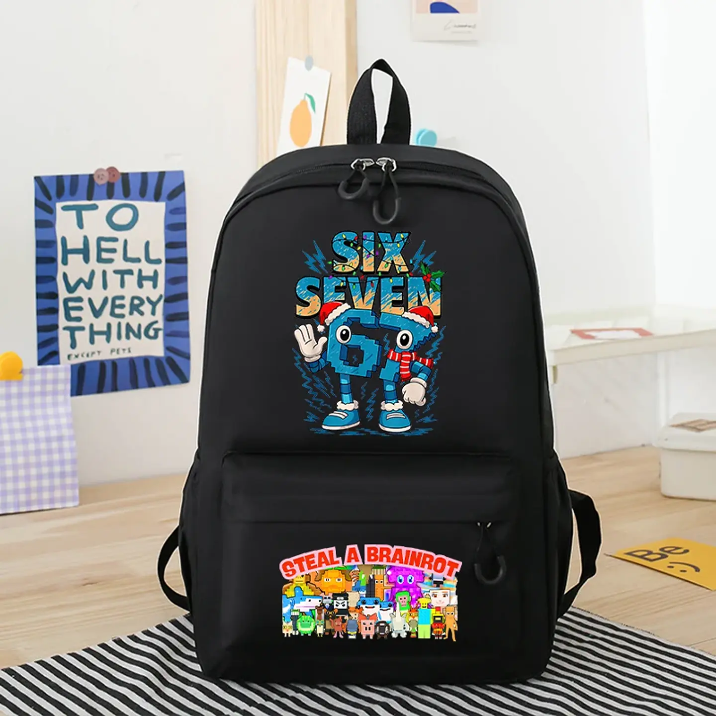 Anime Print Backpack – Rabbit Ear Design 15