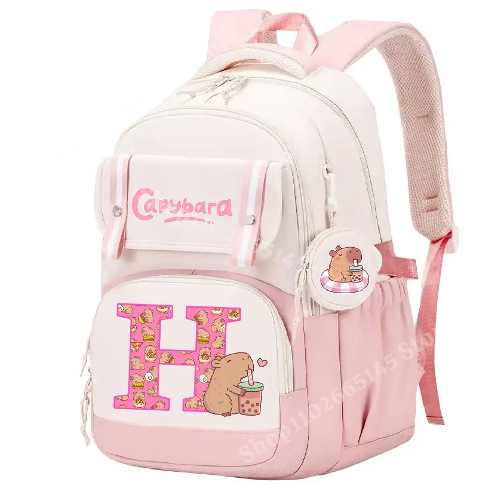 Capybara Print Backpack – Trendy Kids Design 10