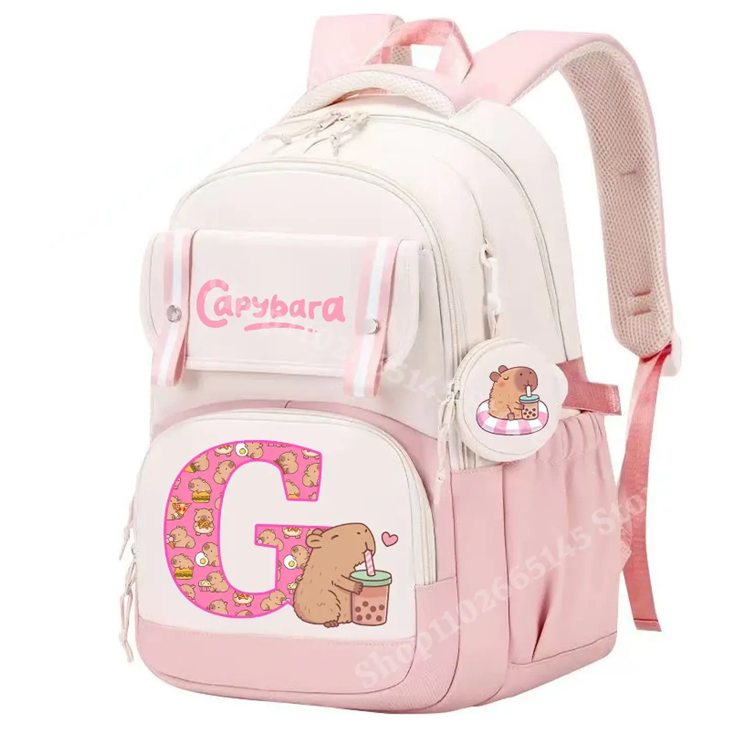 Capybara Print Backpack – Trendy Kids Design 11