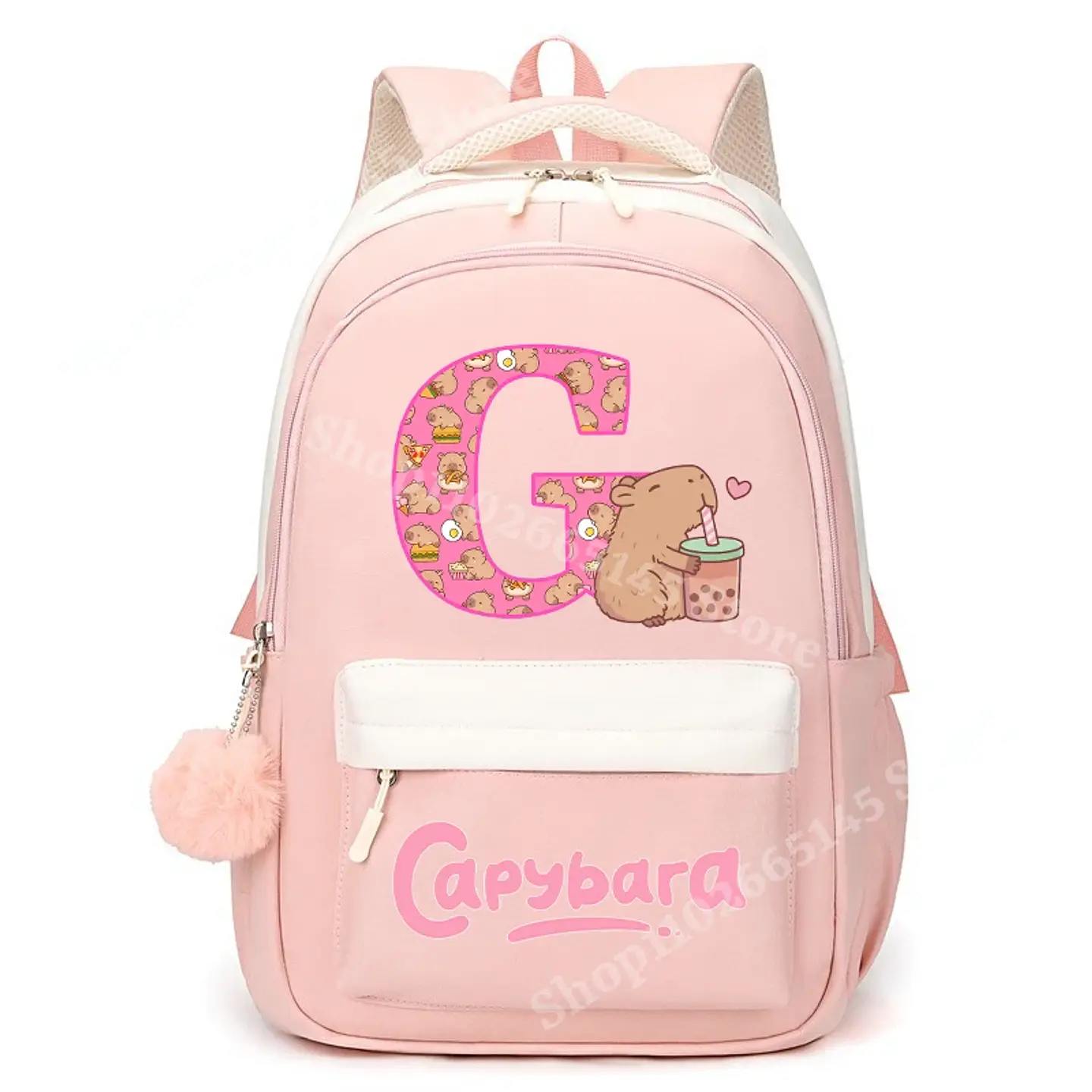 Capybara Letter Backpack – Cute Girls Design 9