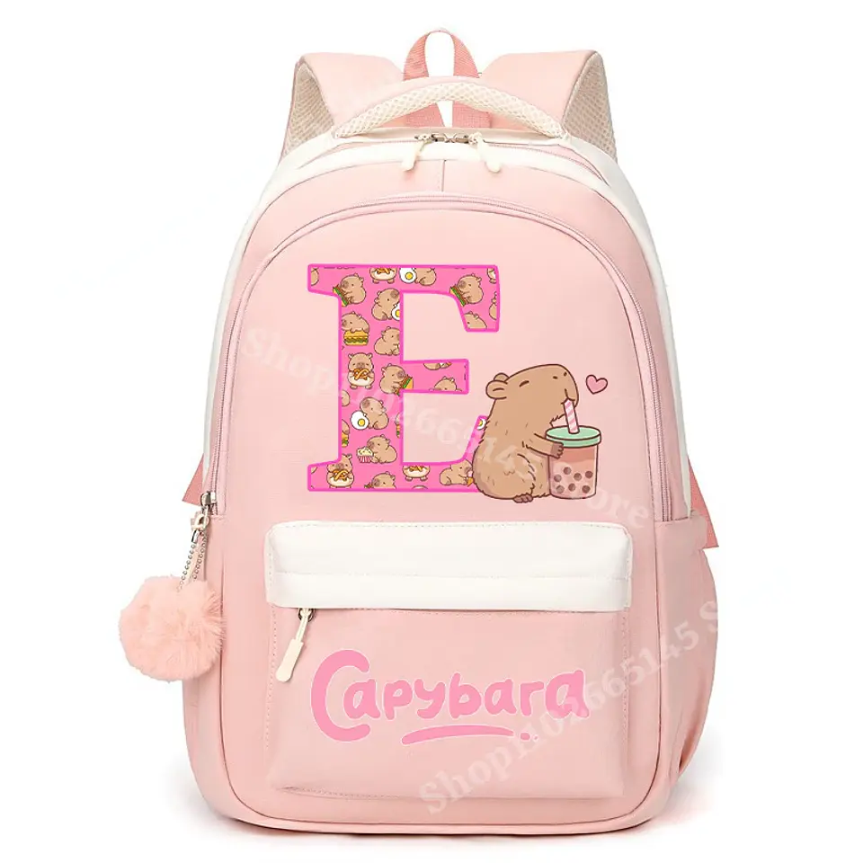 Capybara Letter Backpack – Cute Girls Design 11