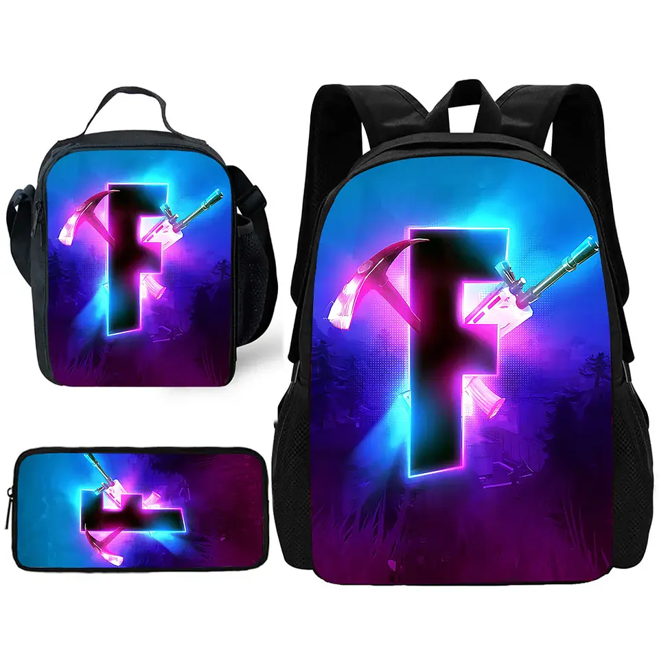 Gamer School Backpack Set – Lunch Bag & Pencil Case 17