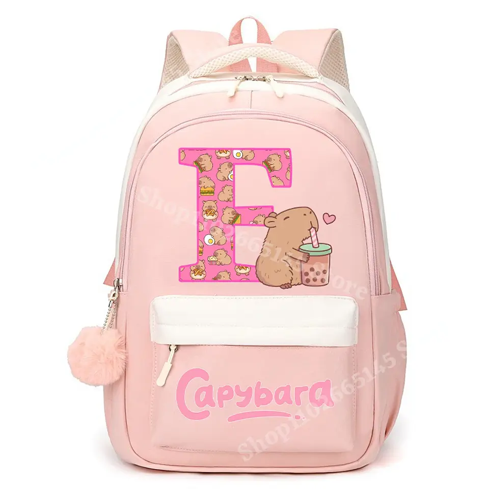Capybara Letter Backpack – Cute Girls Design 12