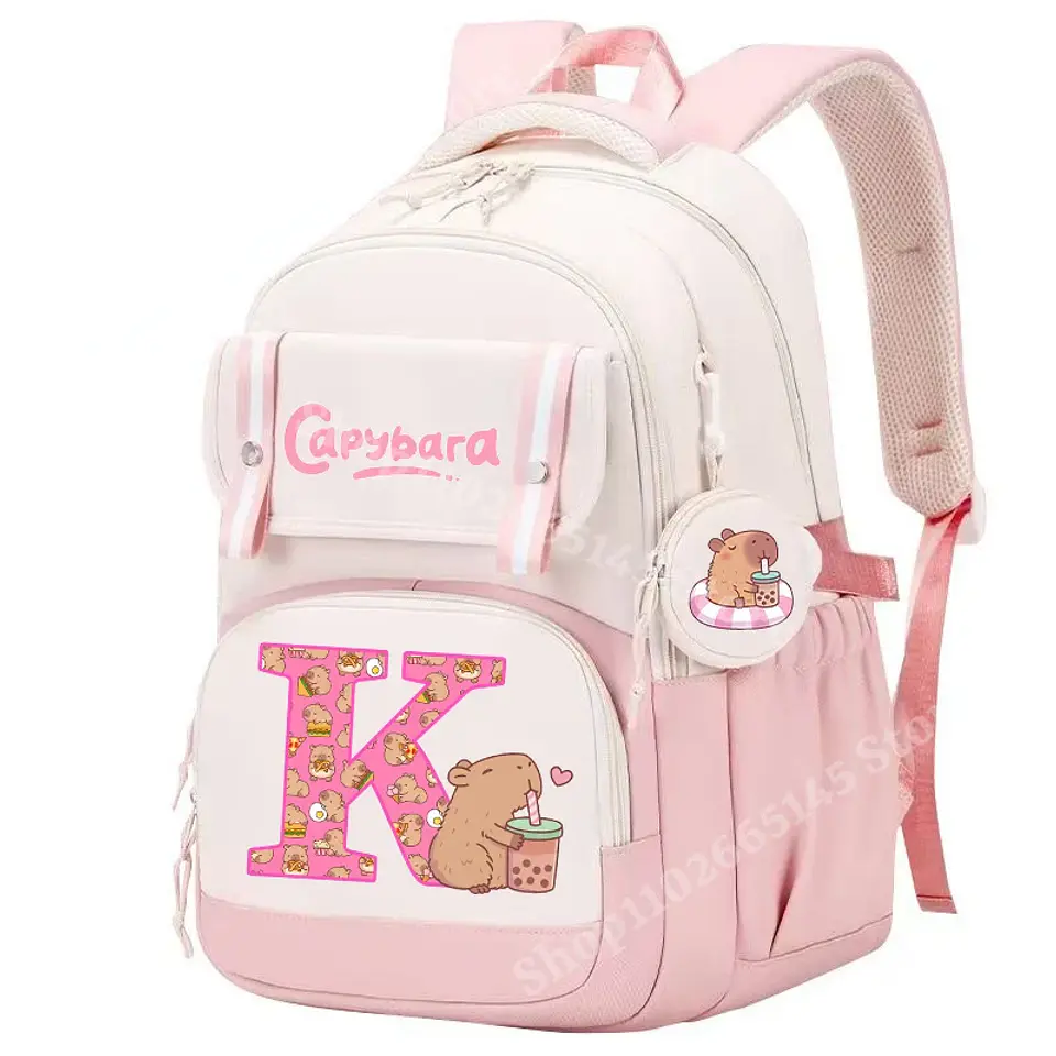 Capybara Print Backpack – Trendy Kids Design 15