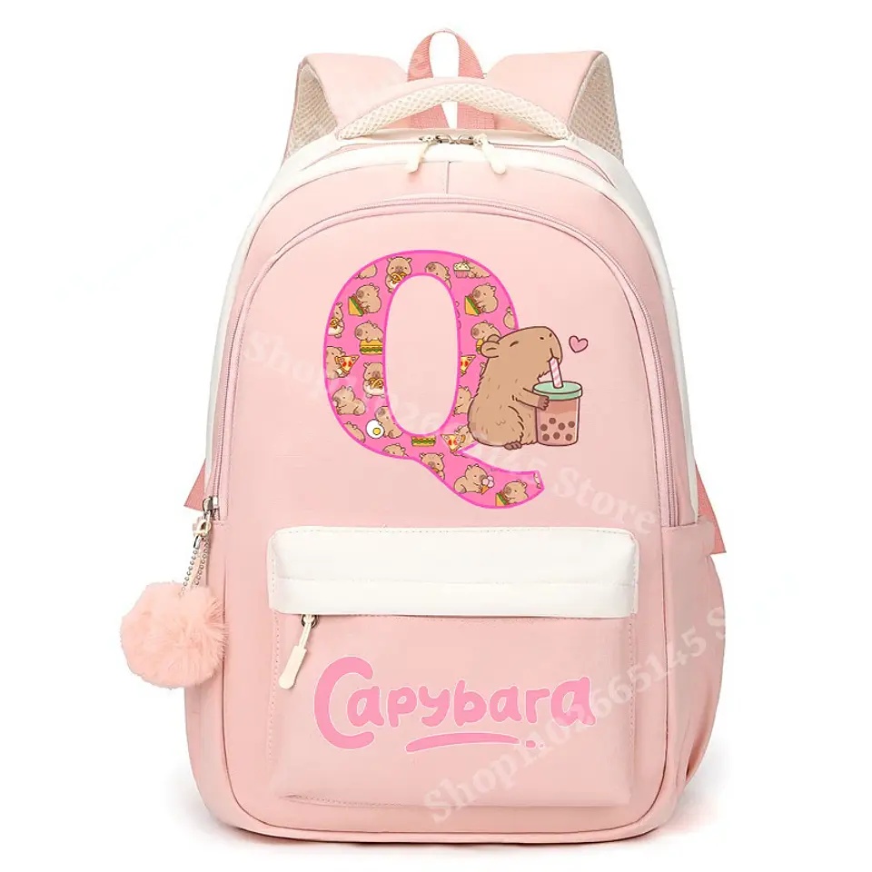 Capybara Letter Backpack – Cute Girls Design 15