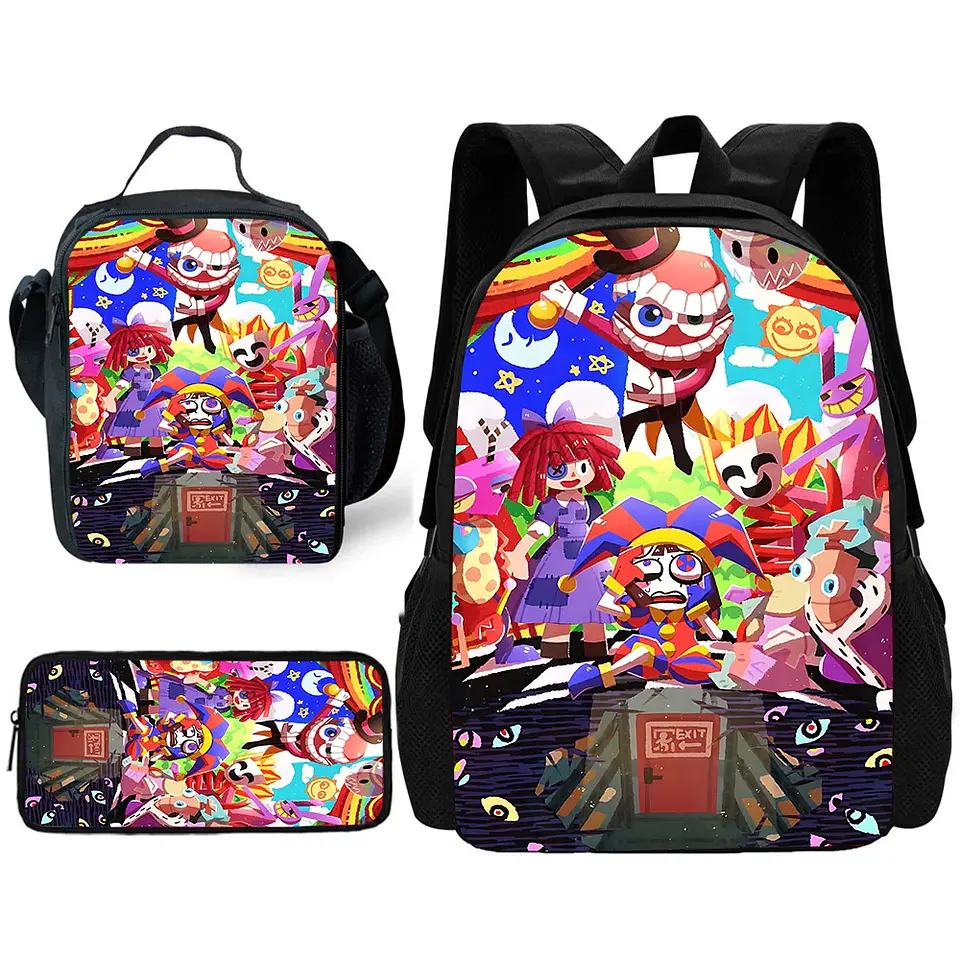Cartoon School Backpack Set – Lunch Bag & Pencil Case 23