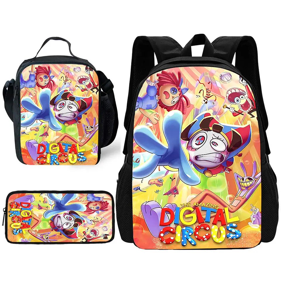 Cartoon School Backpack Set – Lunch Bag & Pencil Case 24