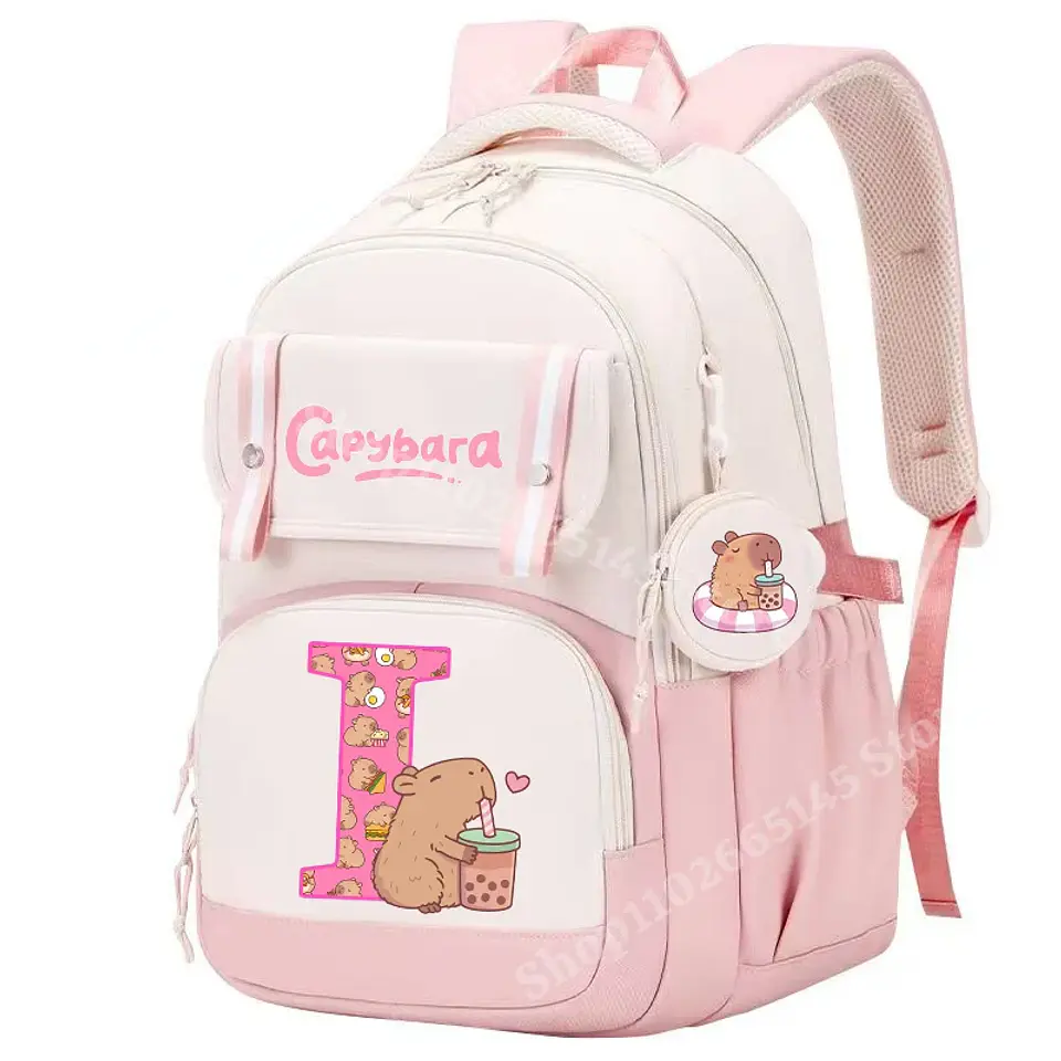 Capybara Print Backpack – Trendy Kids Design 17