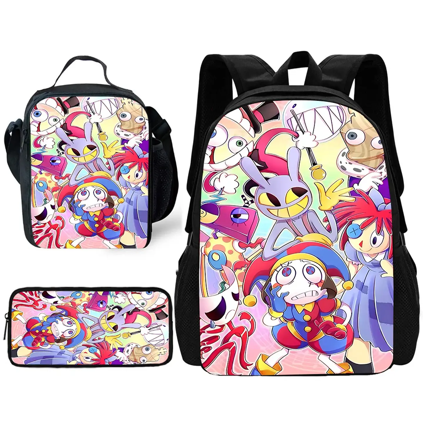 Cartoon School Backpack Set – Lunch Bag & Pencil Case 26