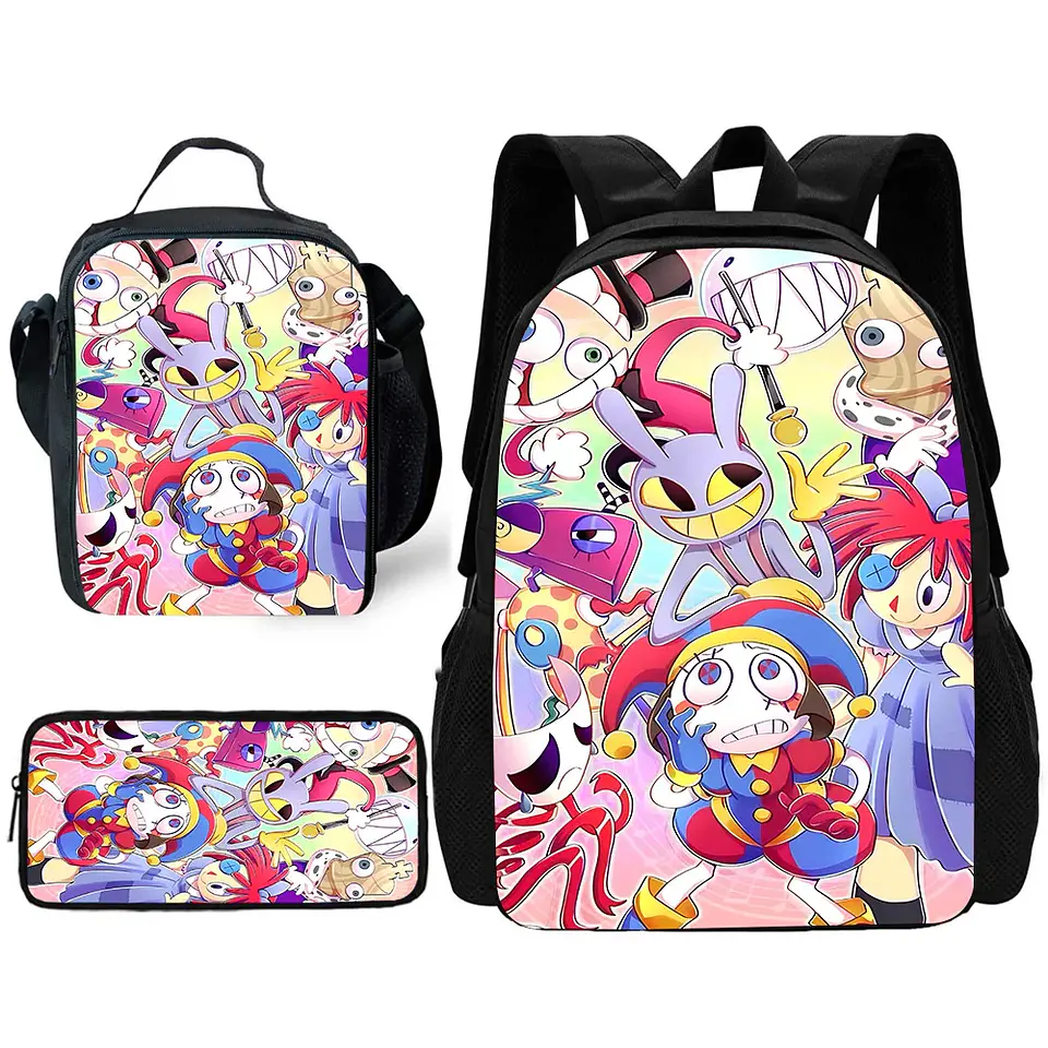 Cartoon School Backpack Set – Lunch Bag & Pencil Case 26