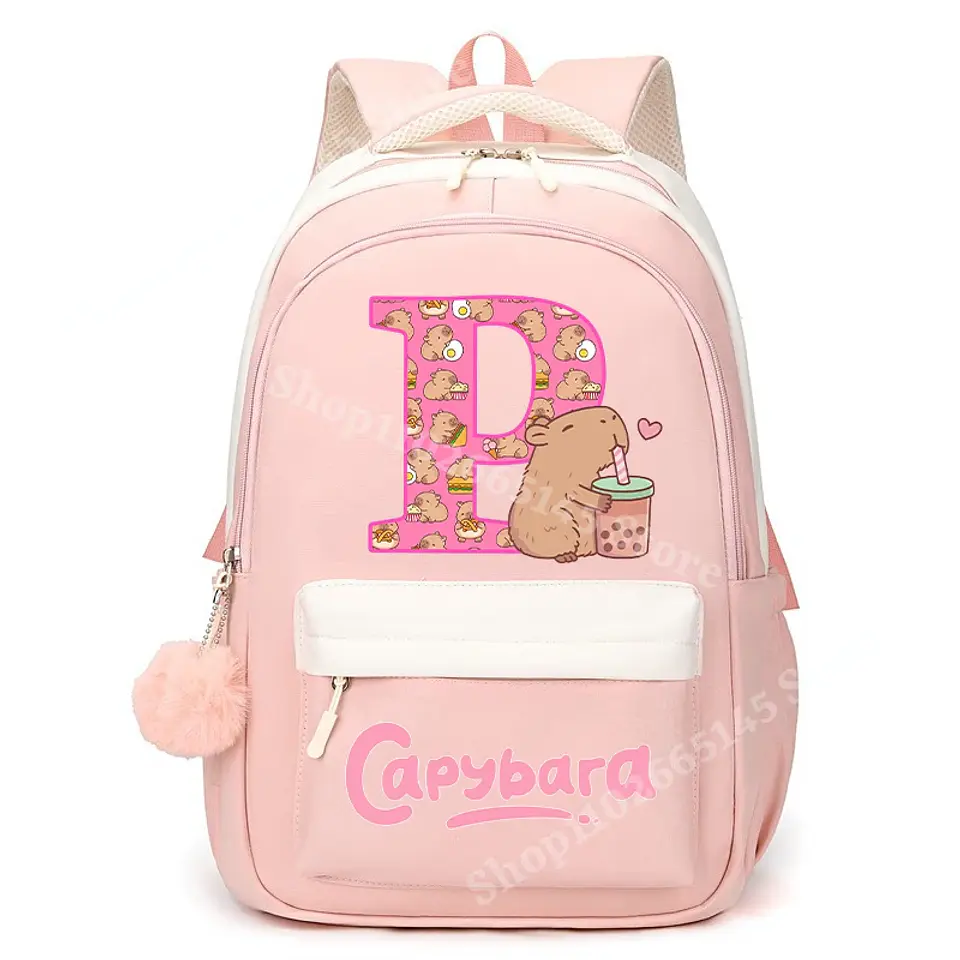 Capybara Letter Backpack – Cute Girls Design 18