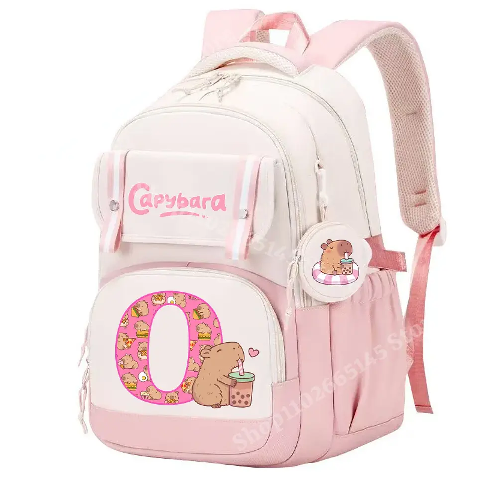 Capybara Print Backpack – Trendy Kids Design 19