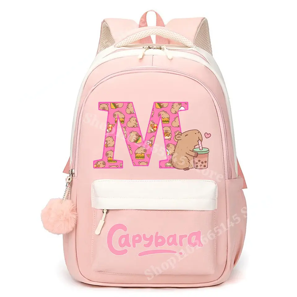 Capybara Letter Backpack – Cute Girls Design 19