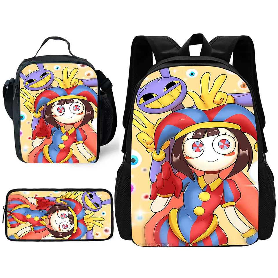 Cartoon School Backpack Set – Lunch Bag & Pencil Case 27