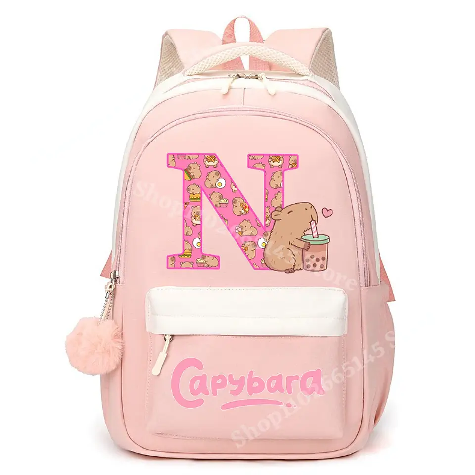 Capybara Letter Backpack – Cute Girls Design 20