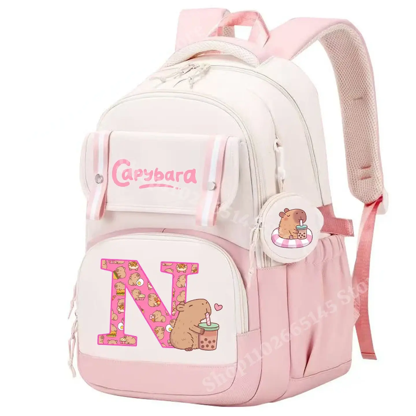 Capybara Print Backpack – Trendy Kids Design 20