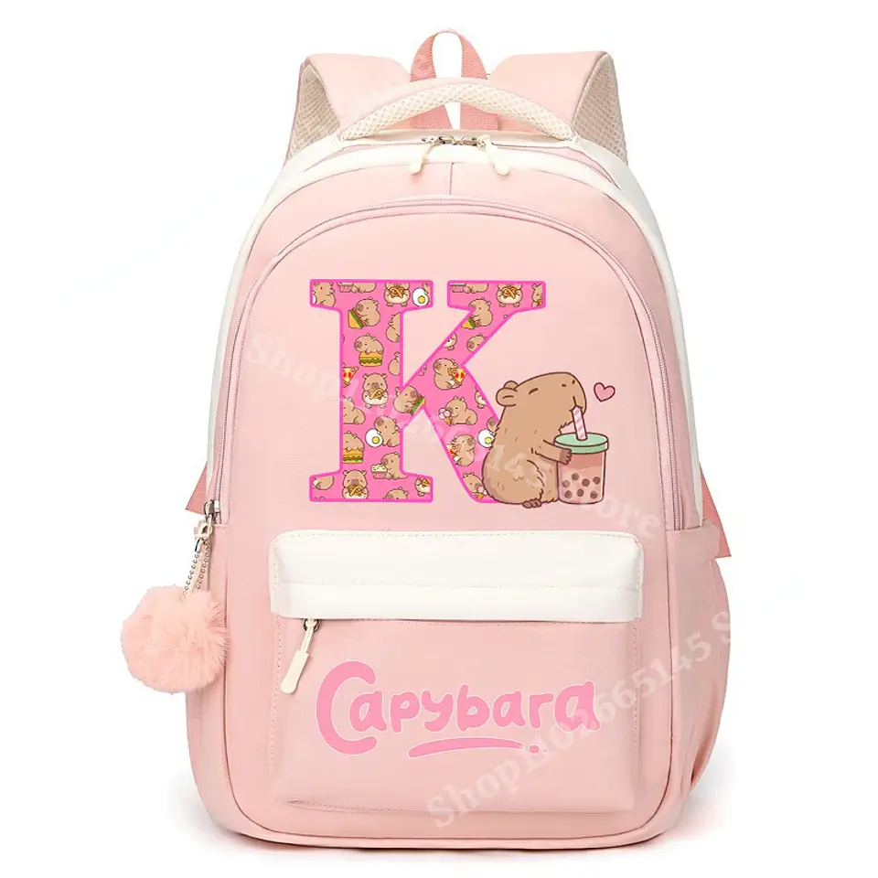 Capybara Letter Backpack – Cute Girls Design 21