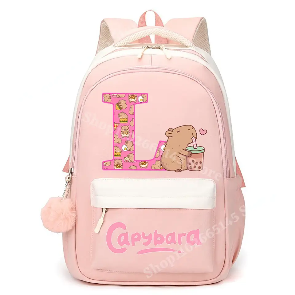 Capybara Letter Backpack – Cute Girls Design 22
