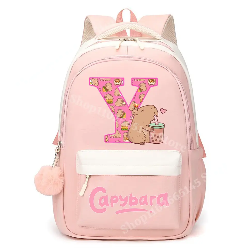 Capybara Letter Backpack – Cute Girls Design 23
