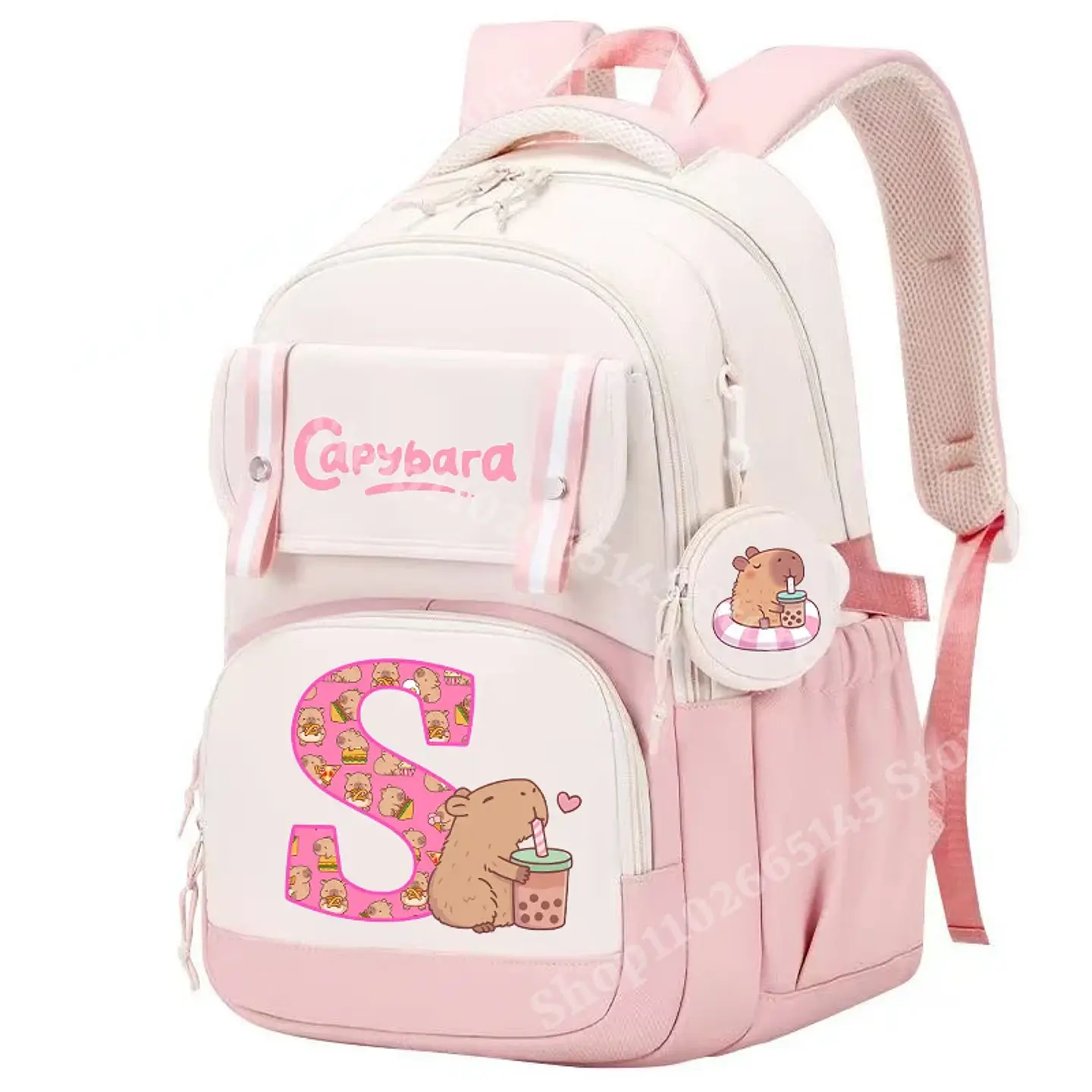Capybara Print Backpack – Trendy Kids Design 23