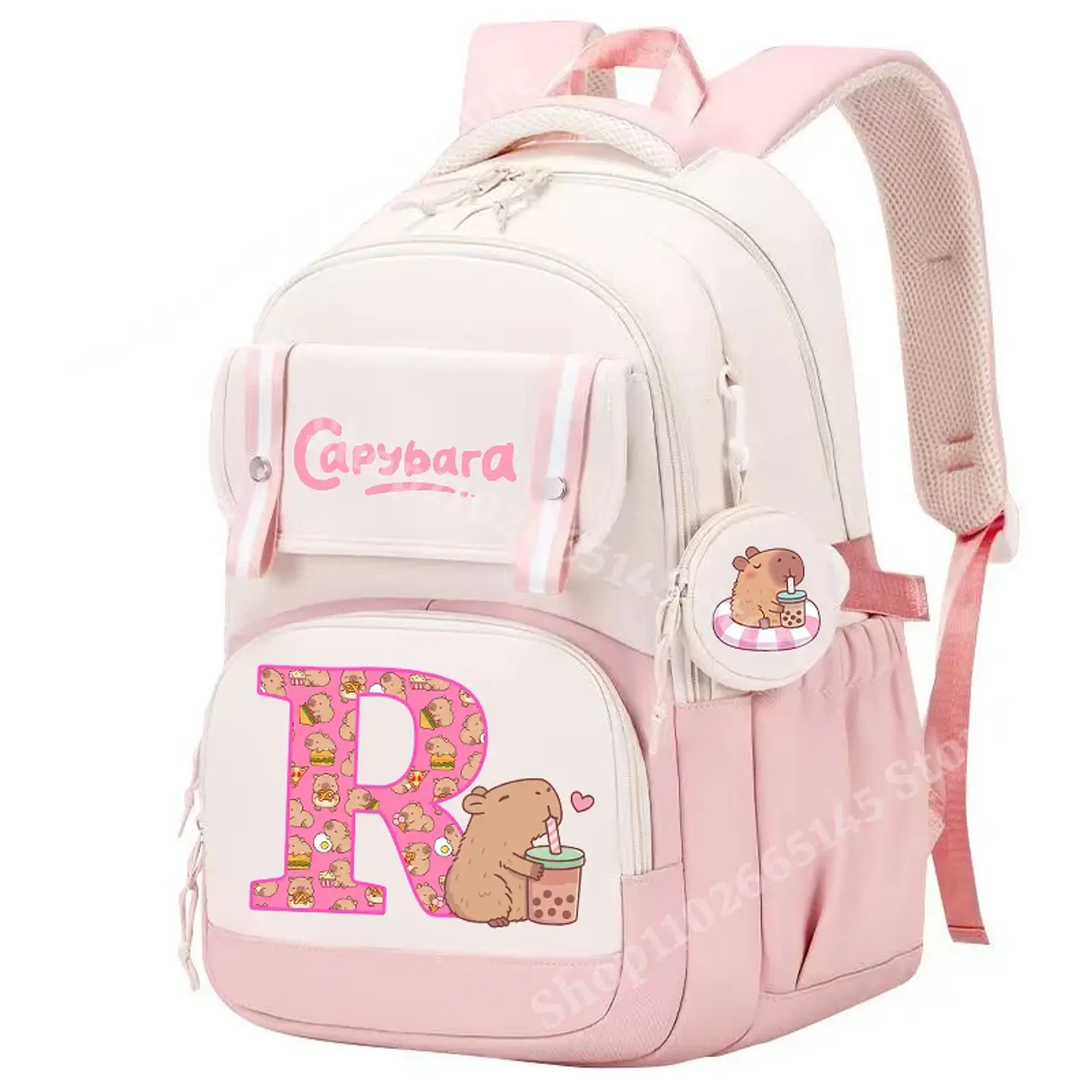 Capybara Print Backpack – Trendy Kids Design 24
