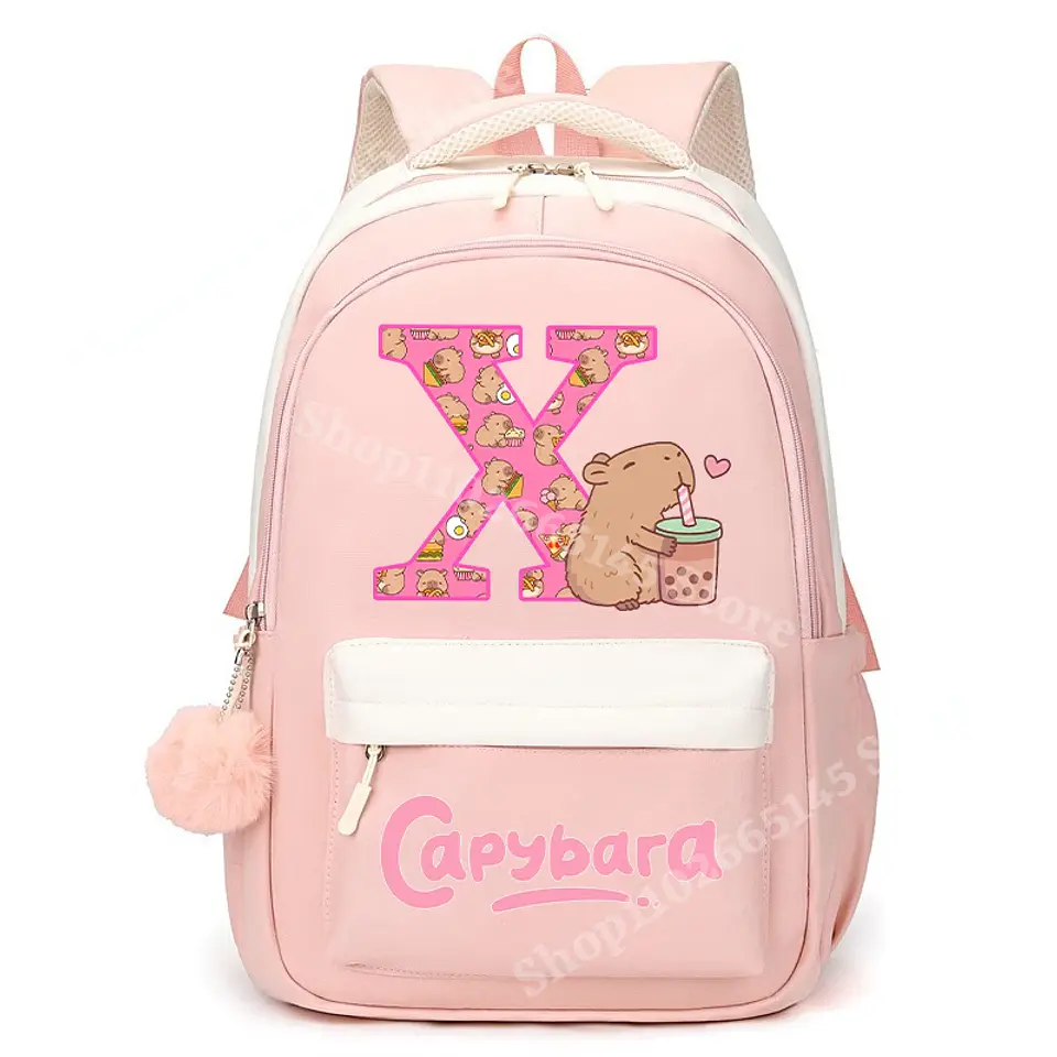 Capybara Letter Backpack – Cute Girls Design 26