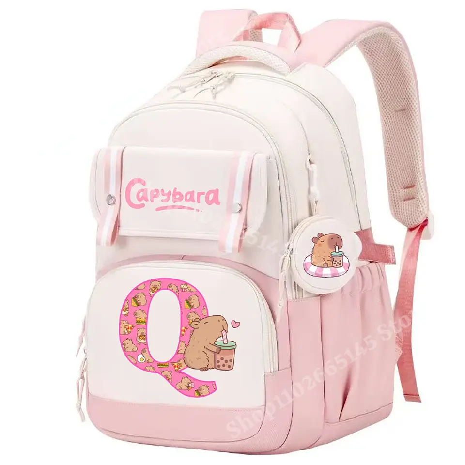 Capybara Print Backpack – Trendy Kids Design 25