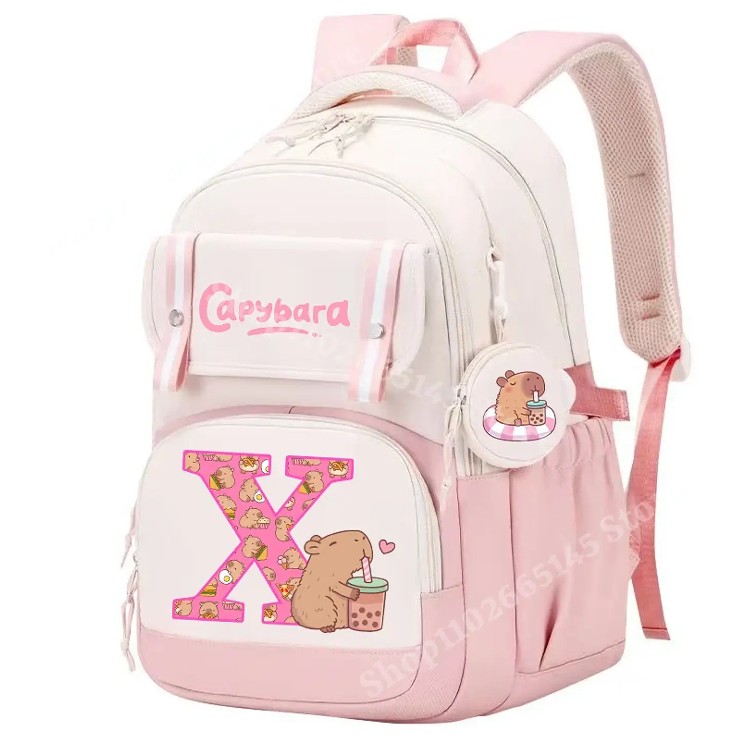 Capybara Print Backpack – Trendy Kids Design 26