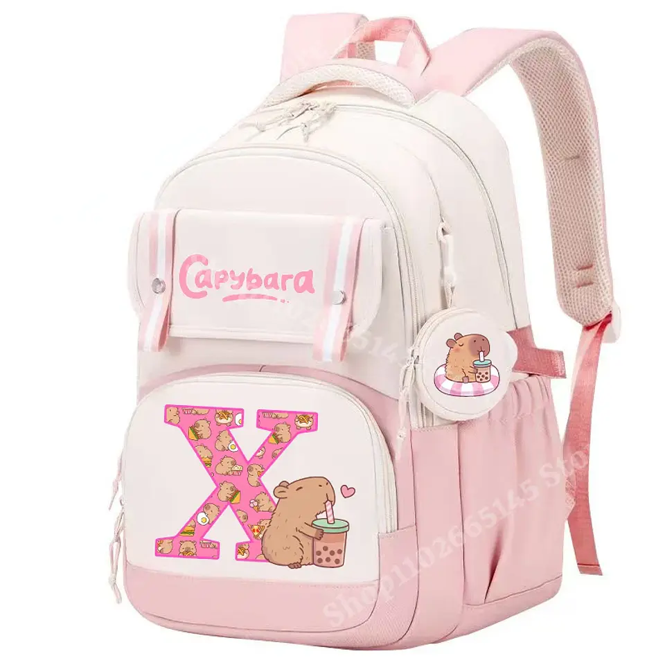 Capybara Print Backpack – Trendy Kids Design 26