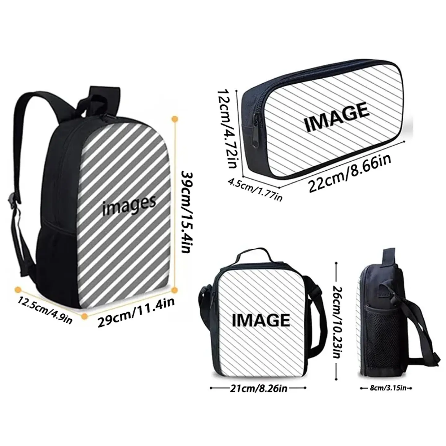 Kawaii Cat School Backpack Set – Lunch Bag & Pencil 36