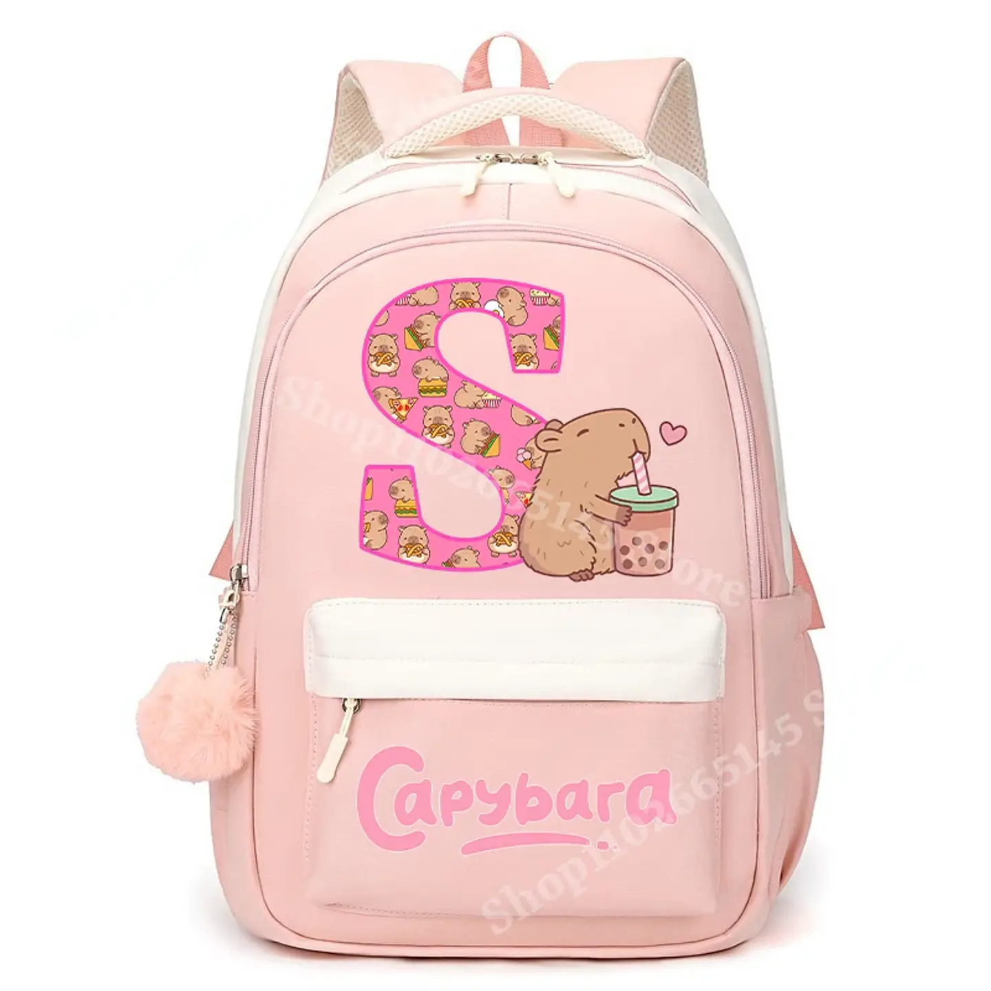 Capybara Letter Backpack – Cute Girls Design 29
