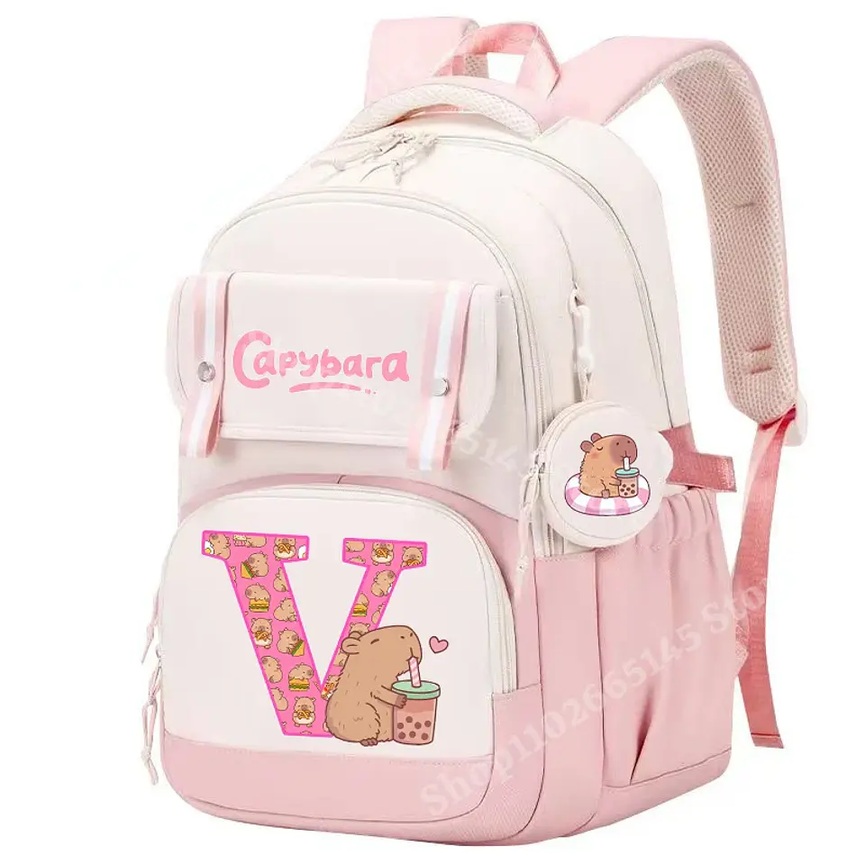 Capybara Print Backpack – Trendy Kids Design 28