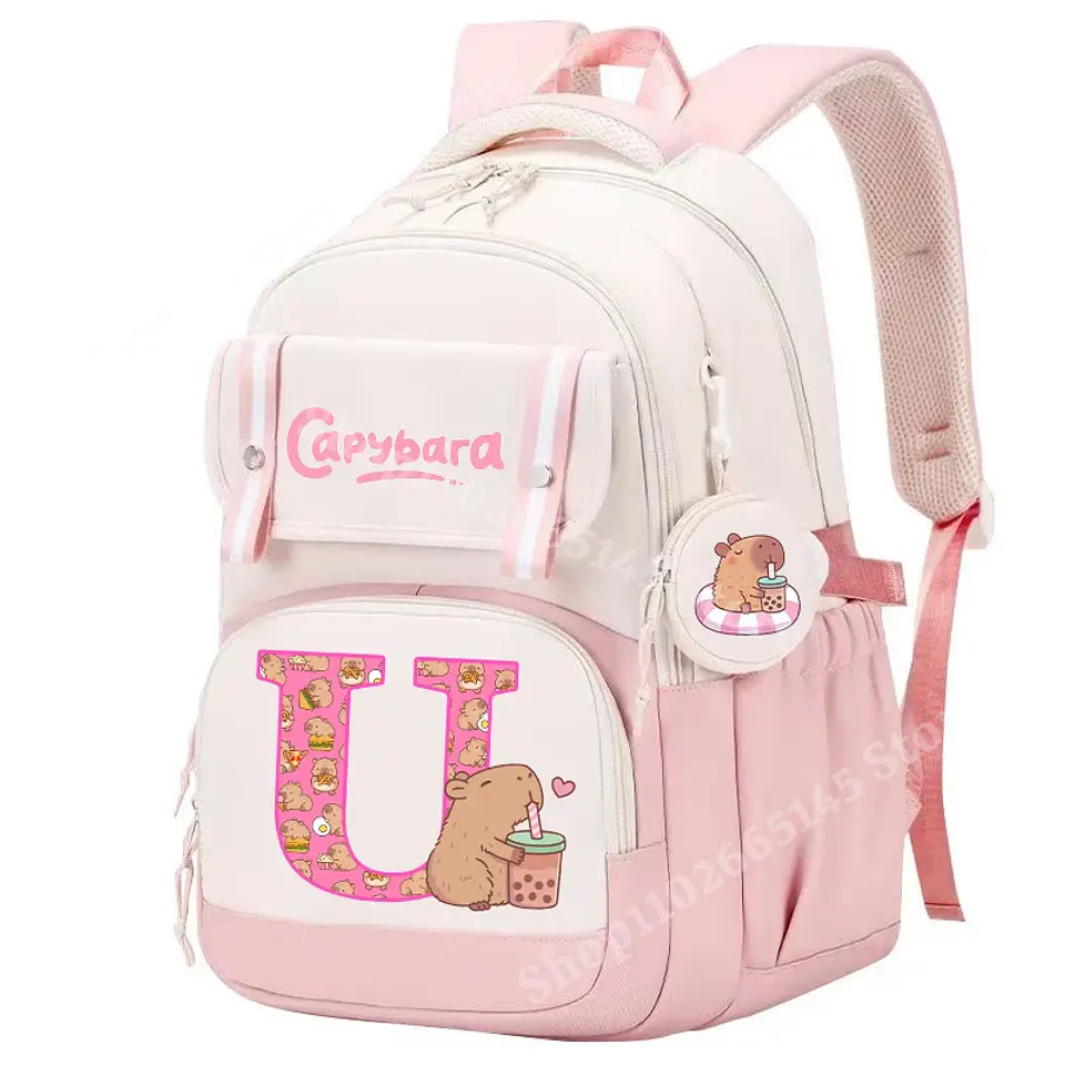 Capybara Print Backpack – Trendy Kids Design 29