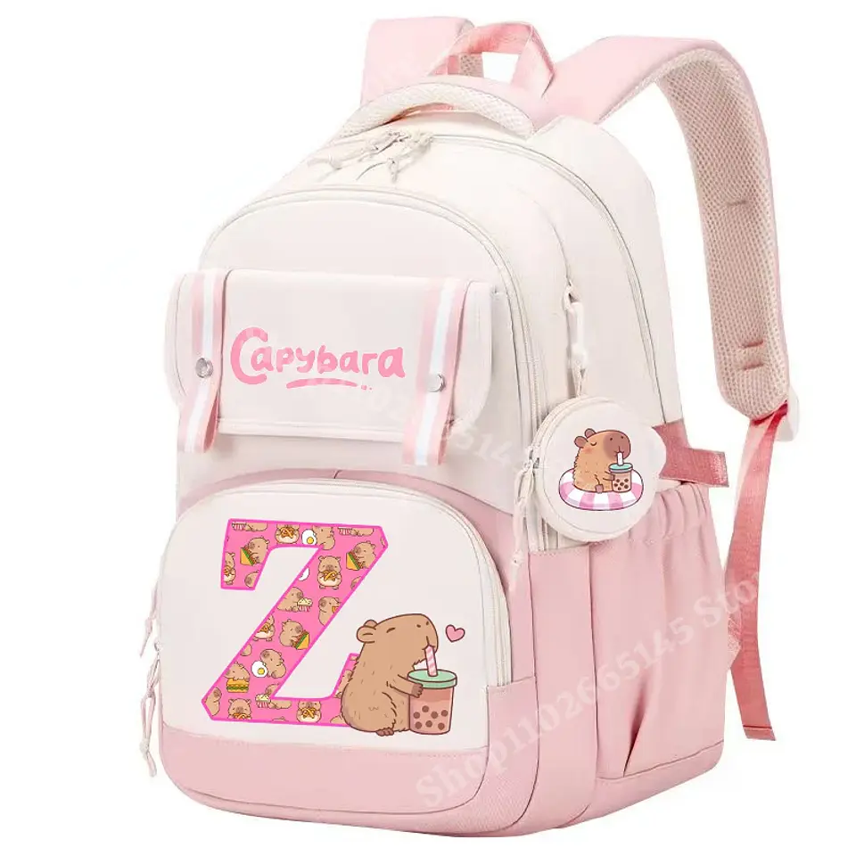 Capybara Print Backpack – Trendy Kids Design 30