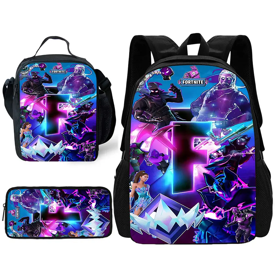 Gamer School Backpack Set – Lunch Bag & Pencil Case 35