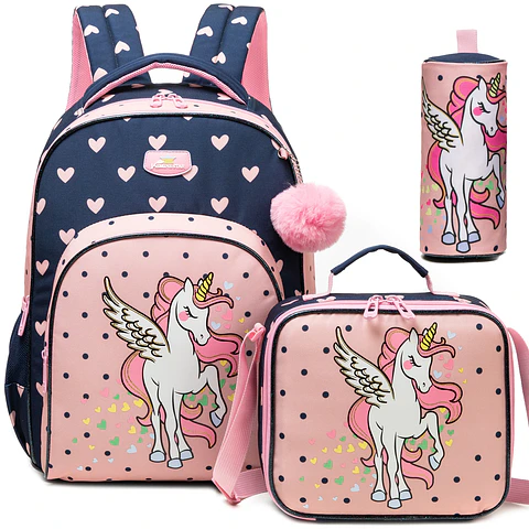 Floral Backpack Set – Lunch Bag &amp; Pencil Case