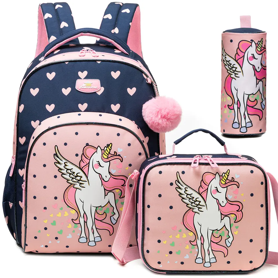 Floral Backpack Set – Lunch Bag & Pencil Case 1