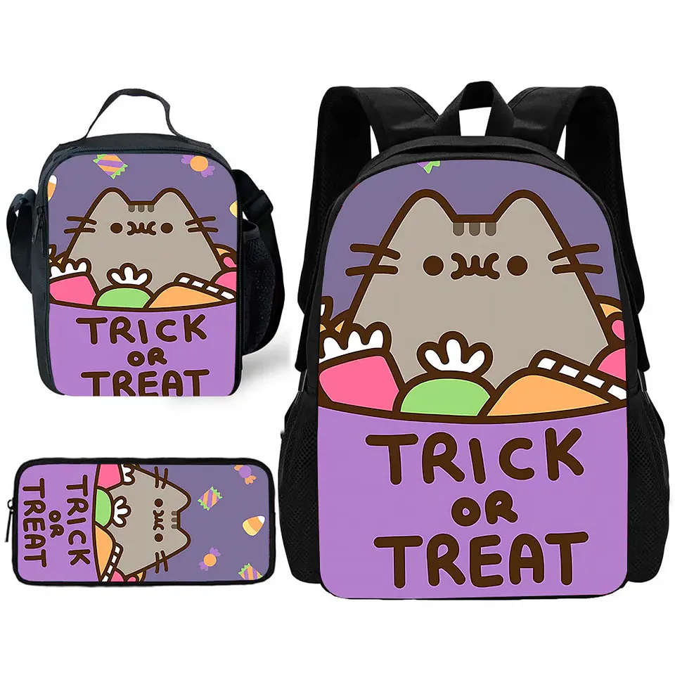 Kawaii Cat Backpack Set II – Lunch Bag & Pencil 3