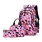 Geometric Print Waterproof Backpack – Girls - thumbnail 3