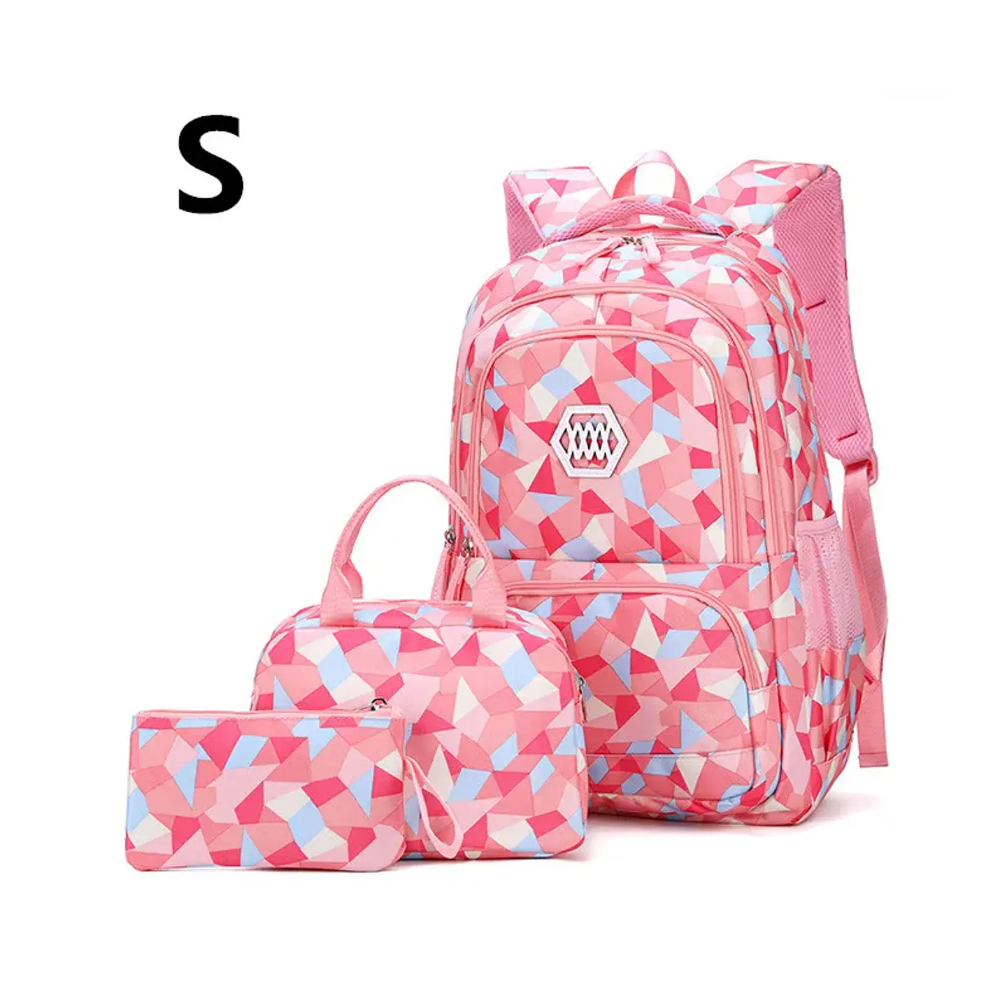 Geometric Print Waterproof Backpack – Girls 4