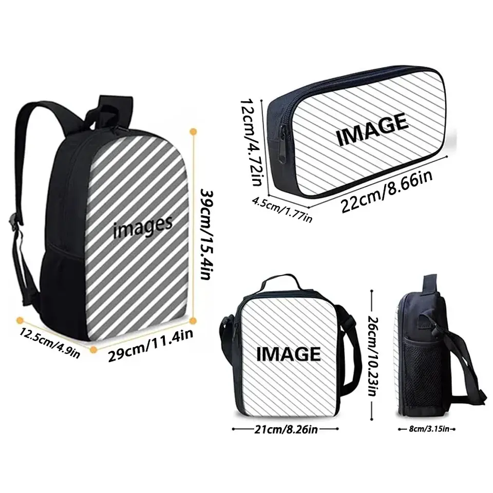 Kawaii Cat Backpack Set II – Lunch Bag & Pencil 4