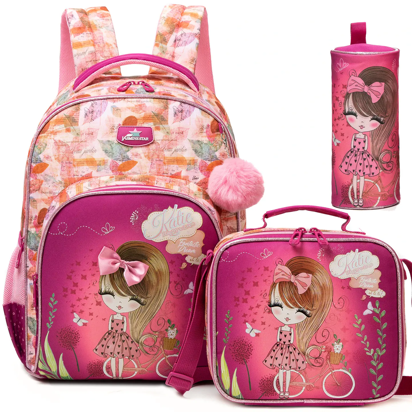 Floral Backpack Set – Lunch Bag & Pencil Case 2