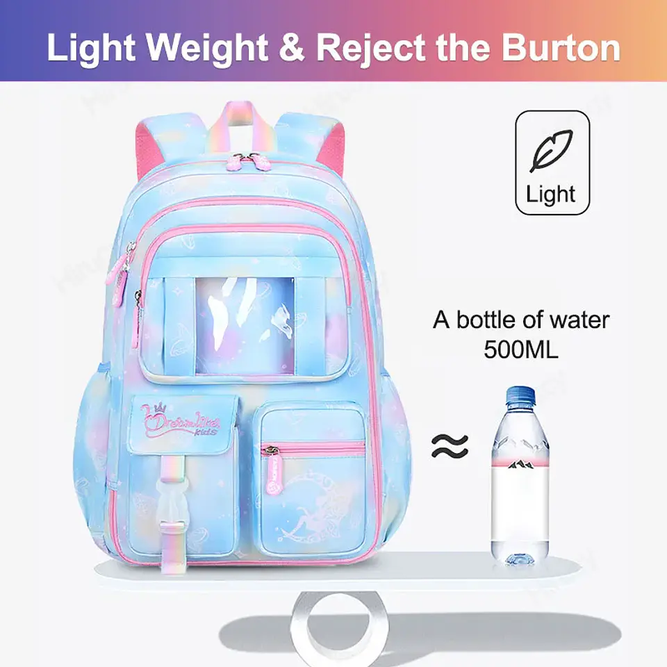 Candy Color Girls Backpack – Side-Open Design 3
