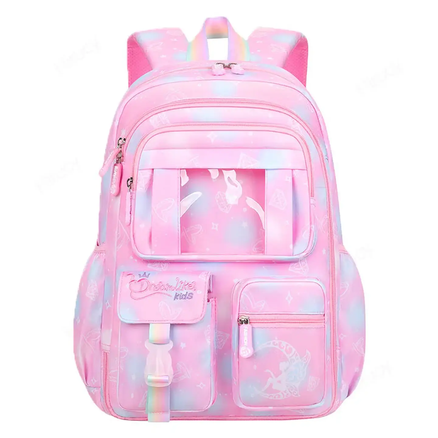 Candy Color Girls Backpack – Side-Open Design 8