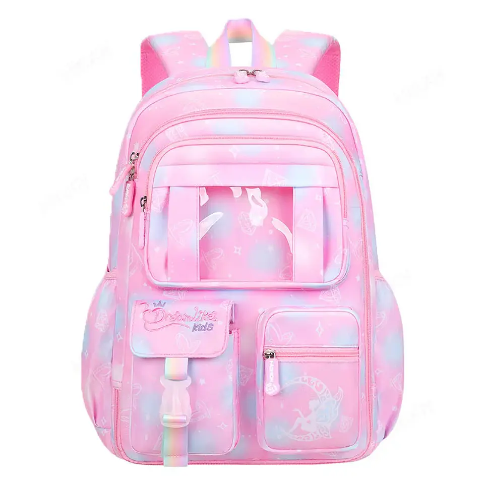 Candy Color Girls Backpack – Side-Open Design 8