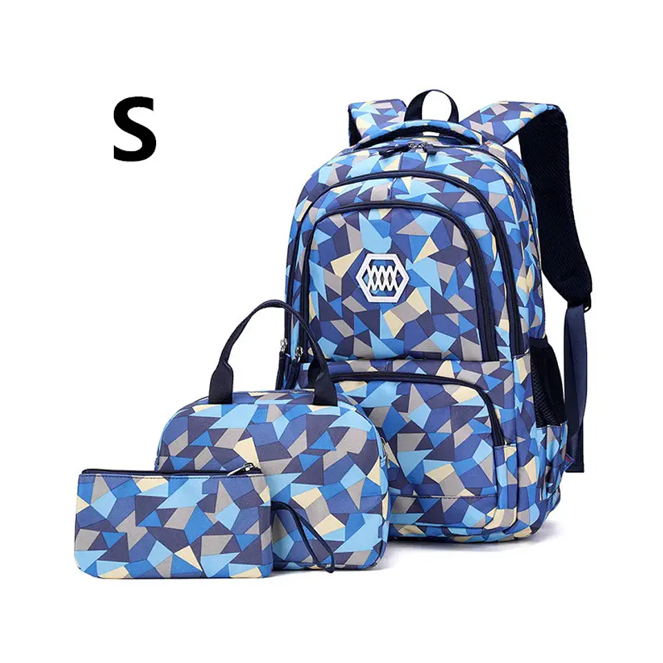 Geometric Print Waterproof Backpack – Girls 10