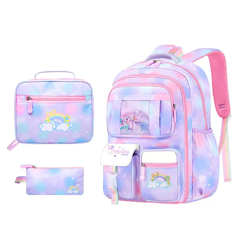 Girls Backpack Set – Water-Resistant 3pcs 9