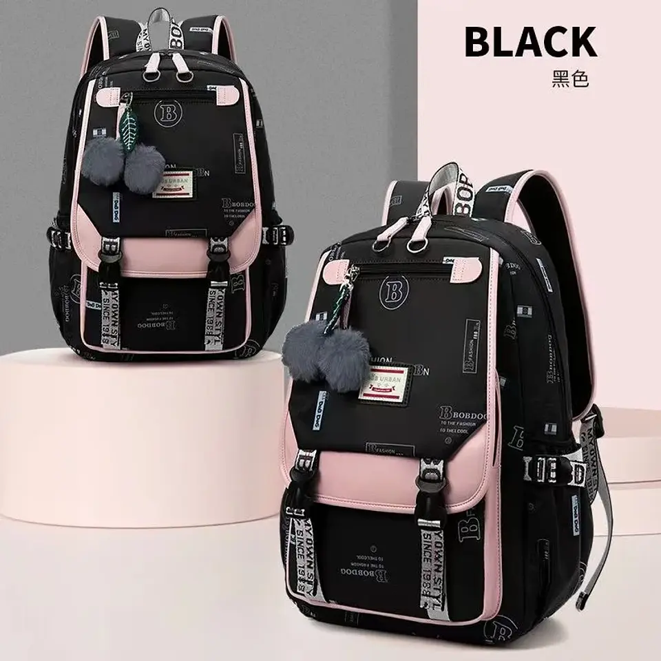 Large Canvas Backpack – Teen Girls School Bag 8