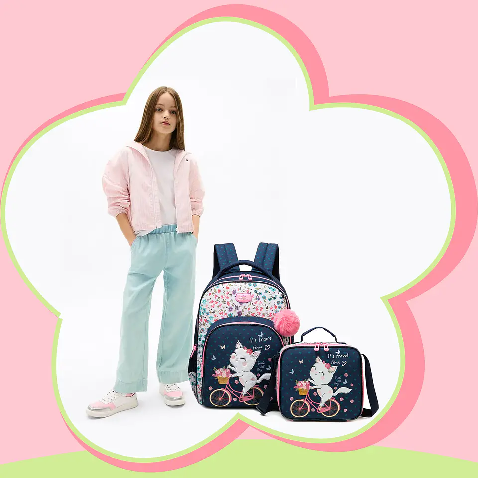 Floral Backpack Set – Lunch Bag & Pencil Case 6